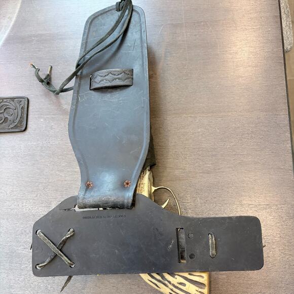 Lot of 2 VTG Cap Gun FANNER 50 GUN Shootin' Shell .45 Leather Holster MATTEL USA - Picture 10 of 16